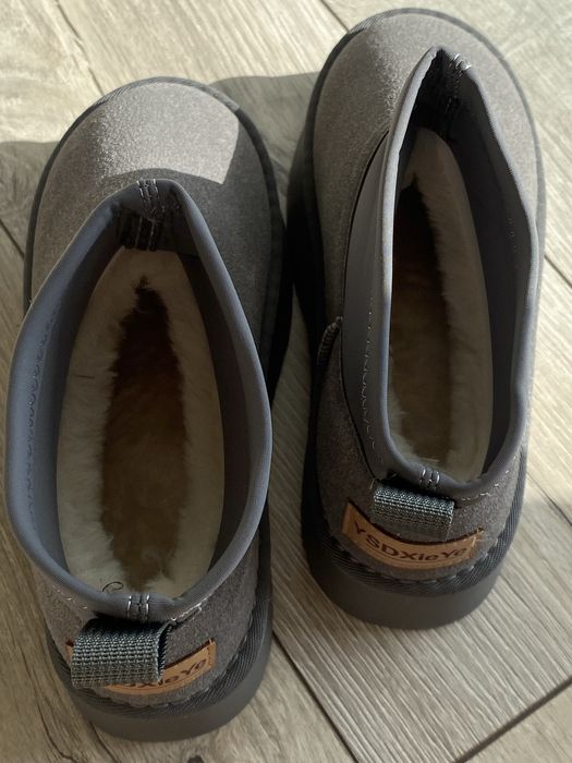 угги сірі 37 р висока підошва