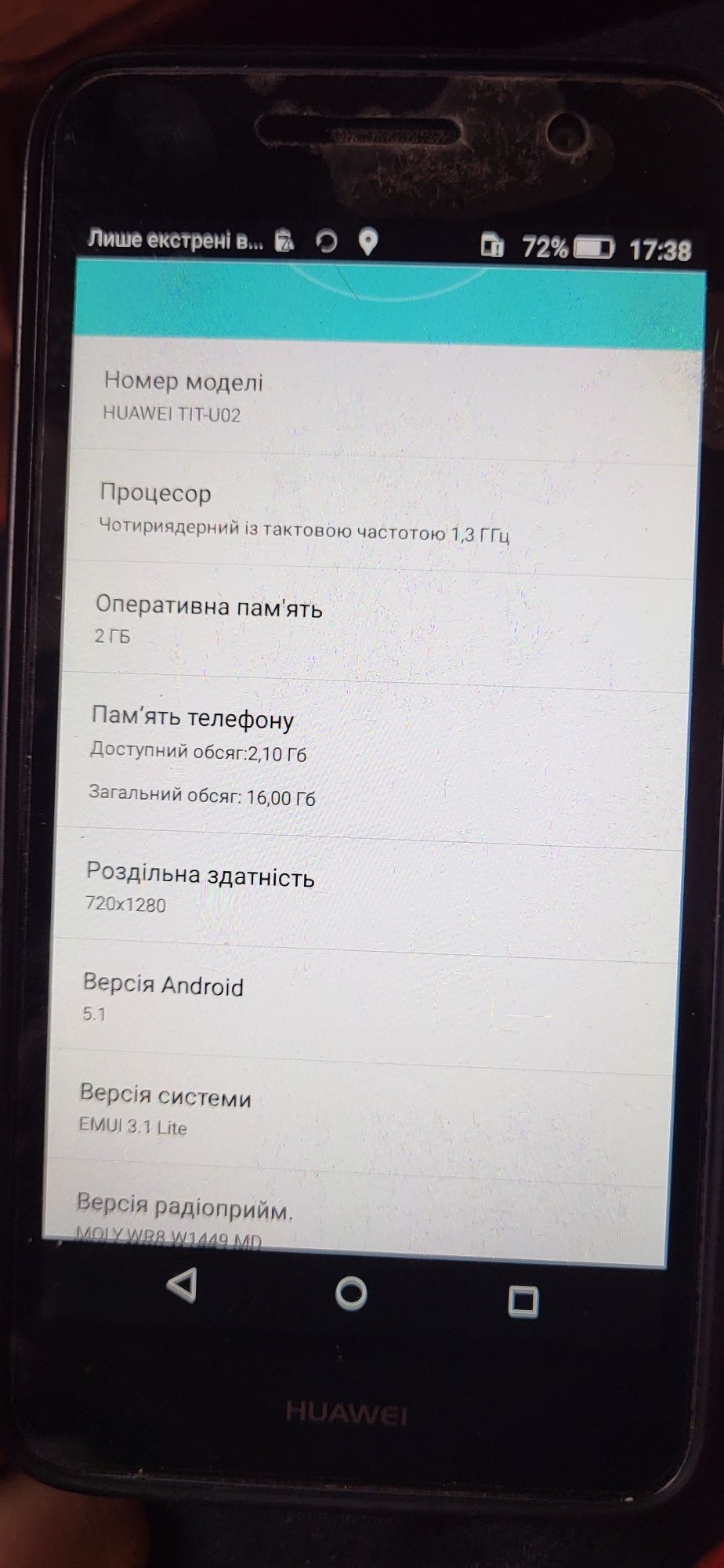 Хуавей тіт ю2 смартфон