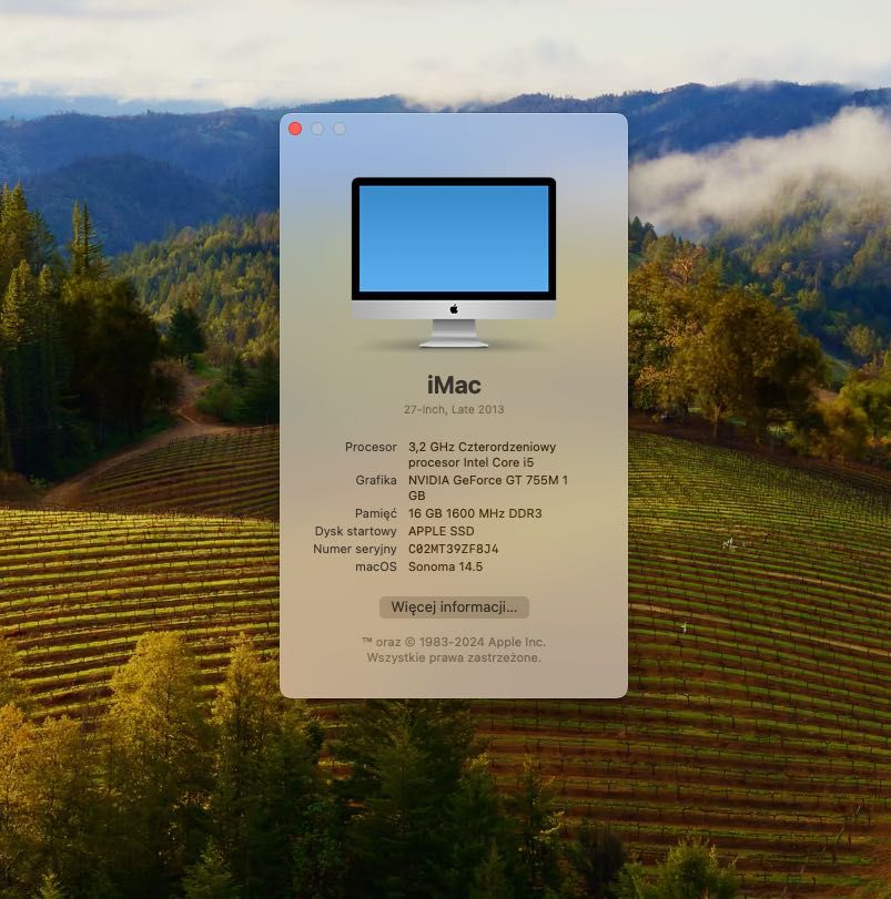 iMac 27 late 2013 w idealnym stanie