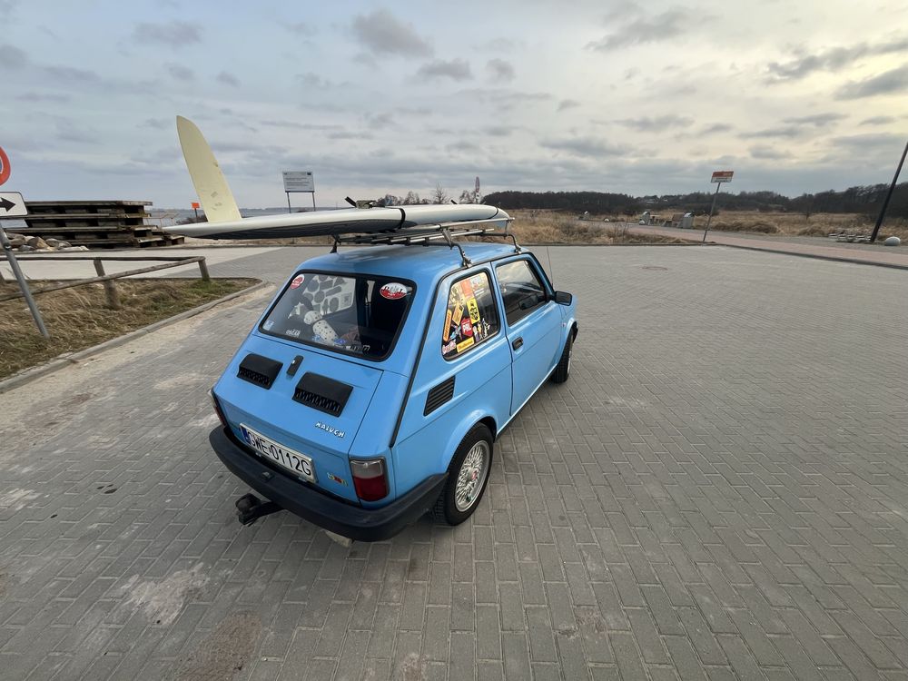 Fiat 126p Maluch 2000r. - Błękitny - w stylu hawajskim. Inter Groclin