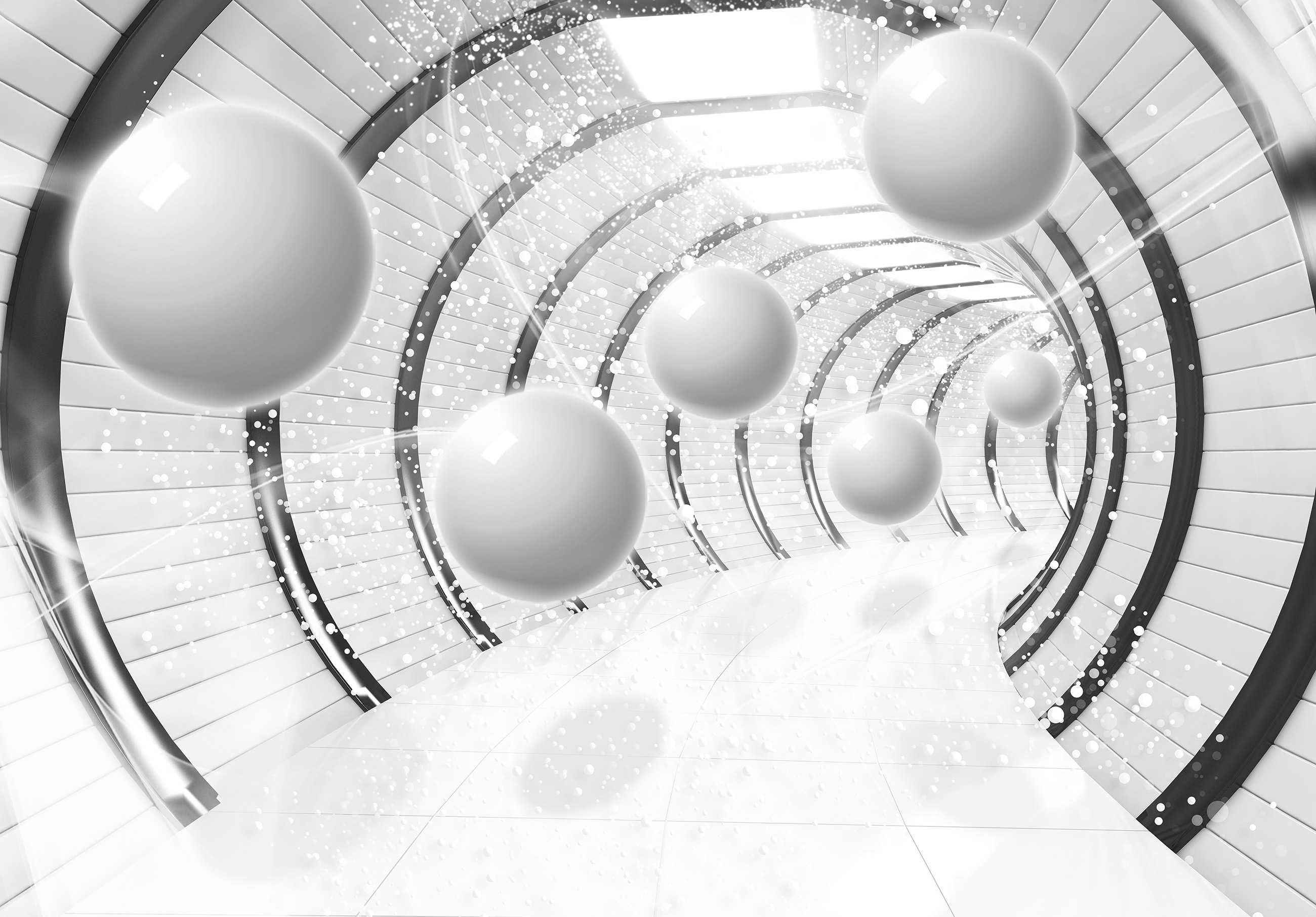 Fototapeta Tunel 3D Kule Abstrakcja Głębia Twój Rozmiar + KLEJ