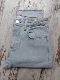 Spodnie jeansy dżinsy Zara S36 błękitne stan idealny.