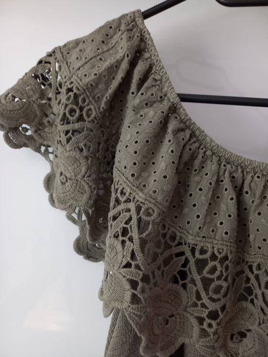 Sukienka  letnia  hiszpanka khaki  uniwersalny
