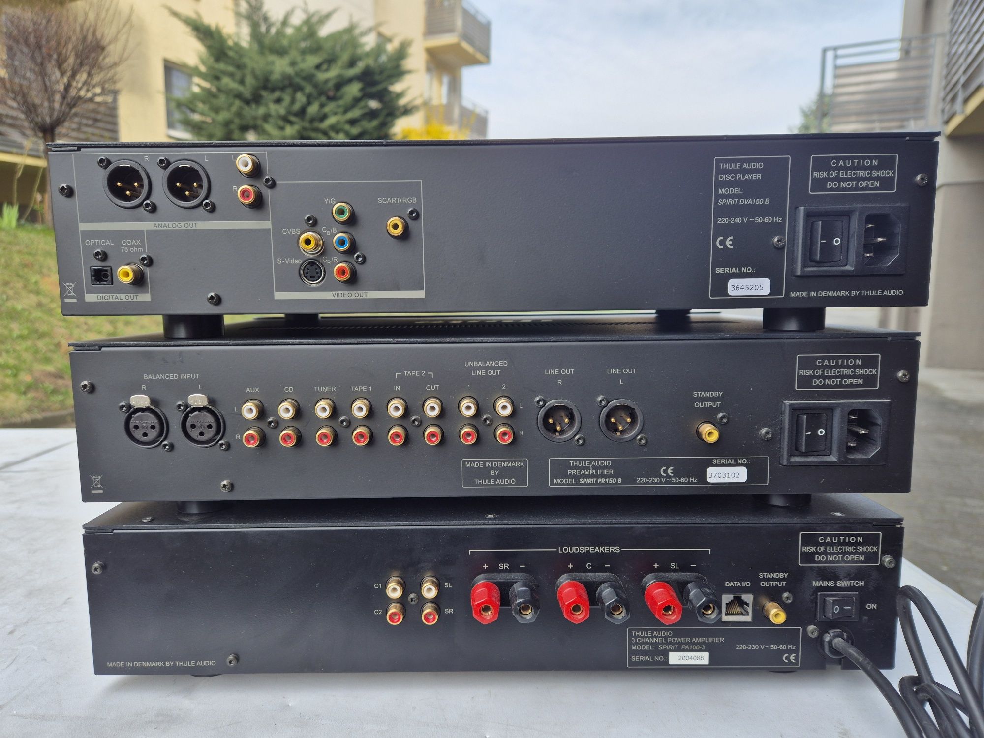 Zestaw audio THULE AUDIO SPIRIT PA100-3,PR150 B,DVA150 B!!!