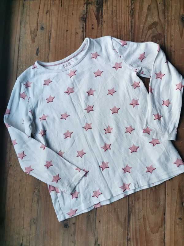Bluzka piżamowa w gwiazdki, M&S, rozmiar 122 cm