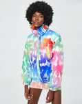 Kurtka puchowa zimowa kolorowa print SHEIN S