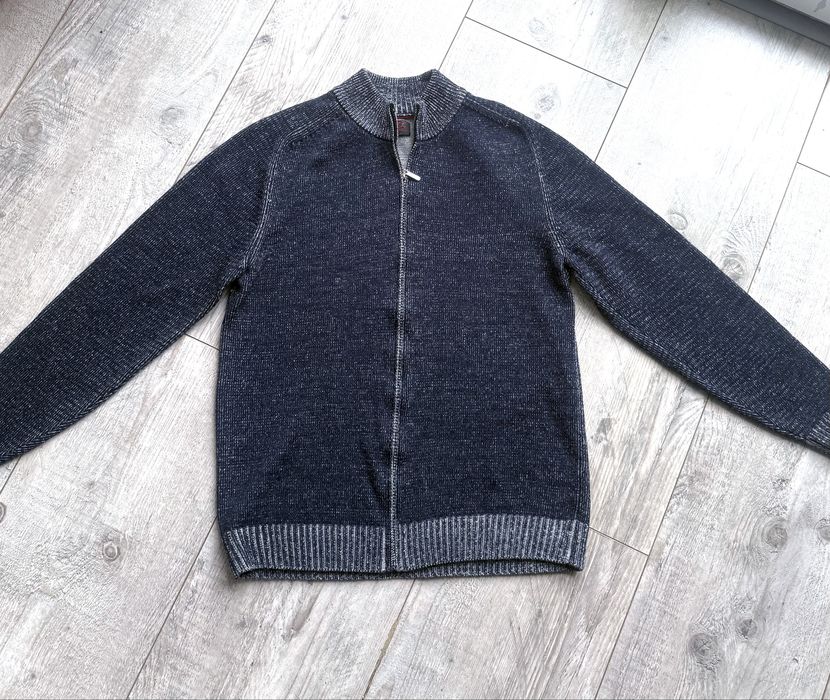 MTL piękny męski rozpinany sweter melanż rozmiar-XL