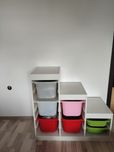 Regał na zabawki biały z szufladami IKEA