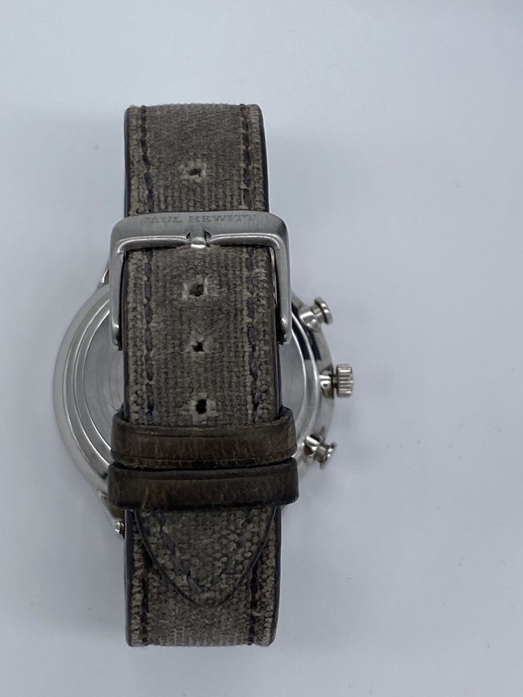 Paul Hewitt Brązowy Klasyczny Zegarek srebrny na Skórzanym pasku
