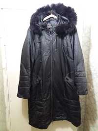 Женское черное пальто 54-56р