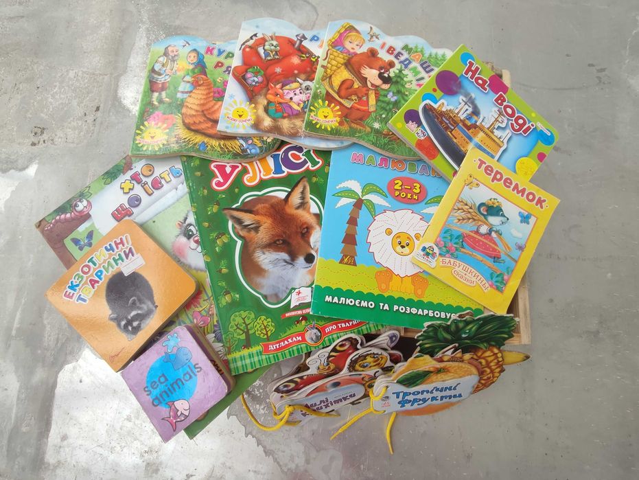 Лот книжки для малят казки тварини загадки вивчаємо англійську