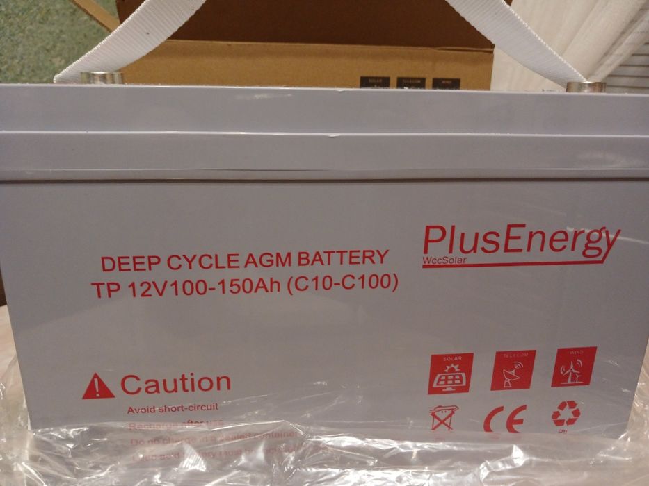 Акумулятор гелевий для резервного живлення,  12V AGM 150Ah 12v PlusEne