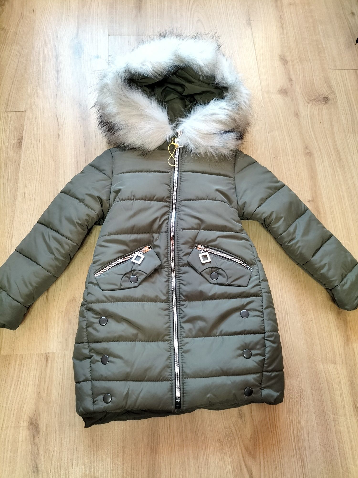Пальто зимове для дівчинки 110 см, куртка