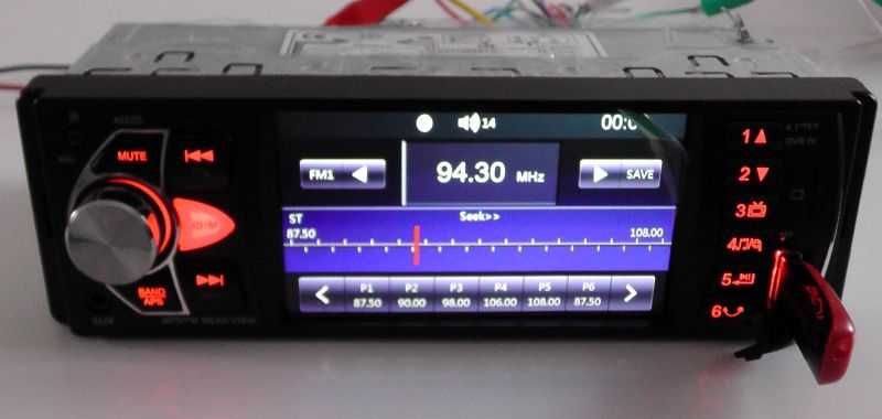 Radio samochodowe + 2 piloty USB SD Bluetooth ekran 4,1" kolor