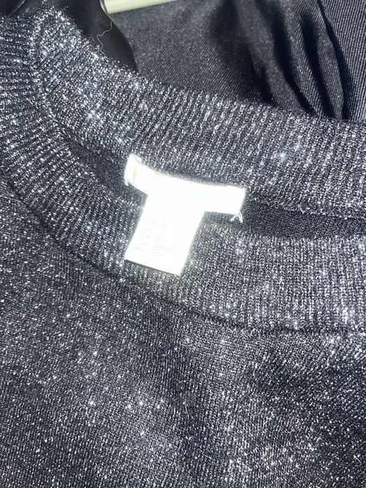 Блискучий теплий светр сукня л хл