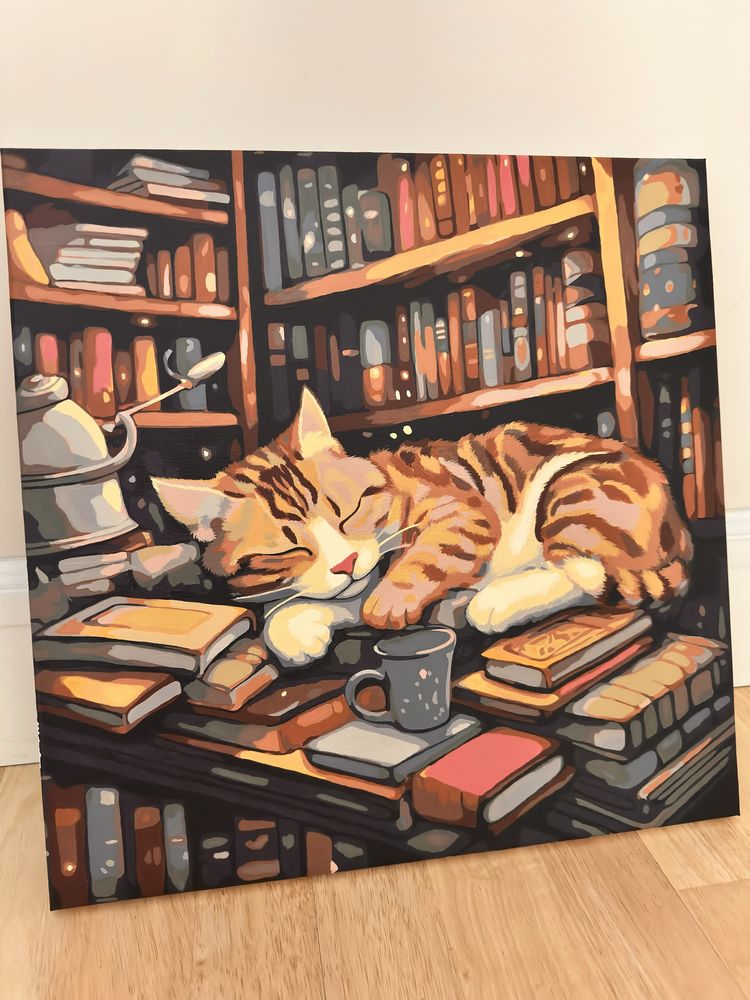 Картина «Пухнастий книголюб»