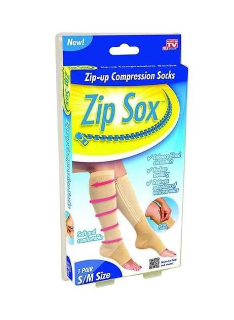 Компрессионные гольфы Zip Sox, носки от варикоза, зип сокс, S/M, L/XL