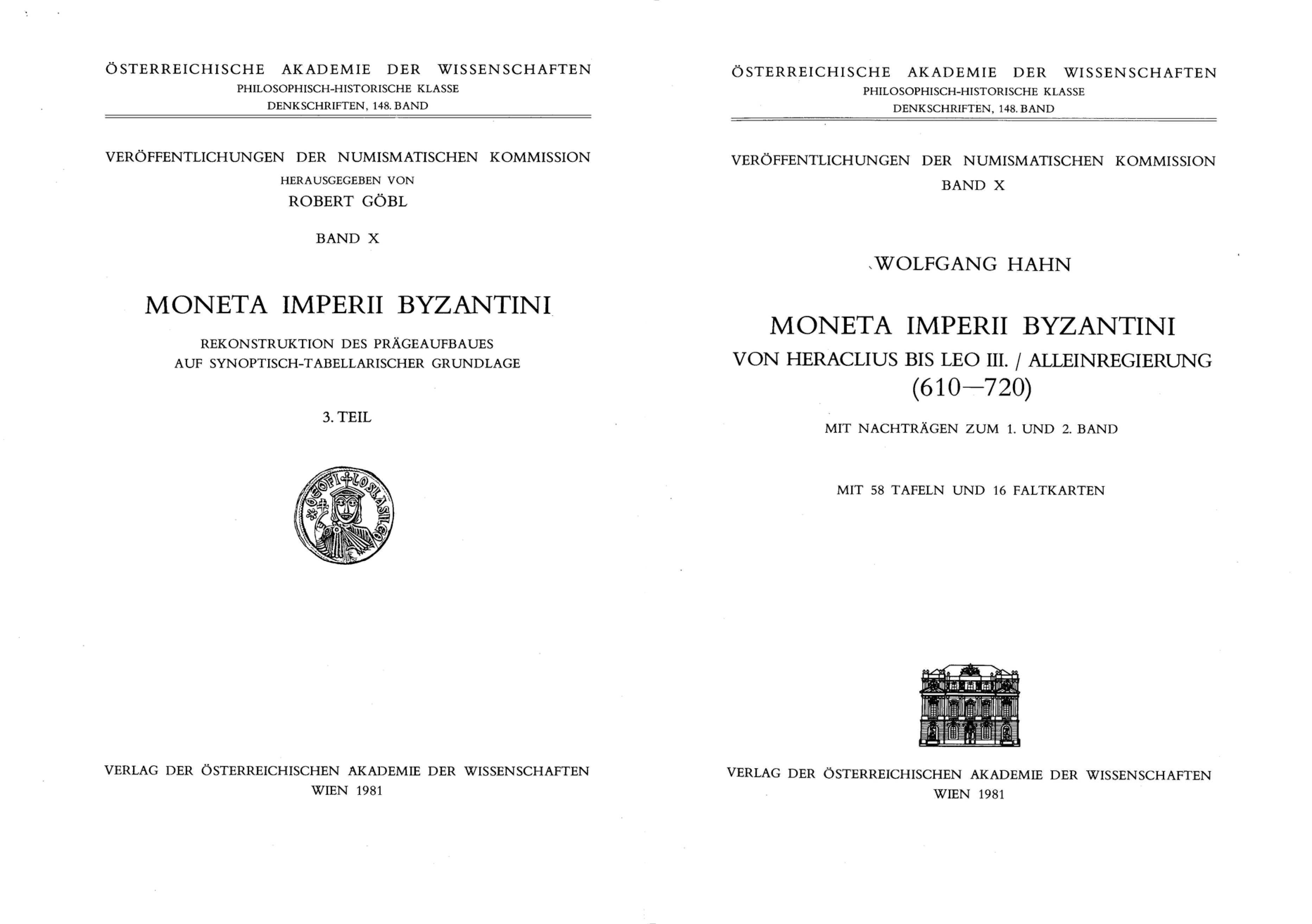Moneta Imperii Byzantini - Wolfgang Hahn - Band 3