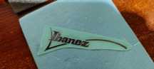 Деколь, наклейка для грифа IBANEZ металлизированная