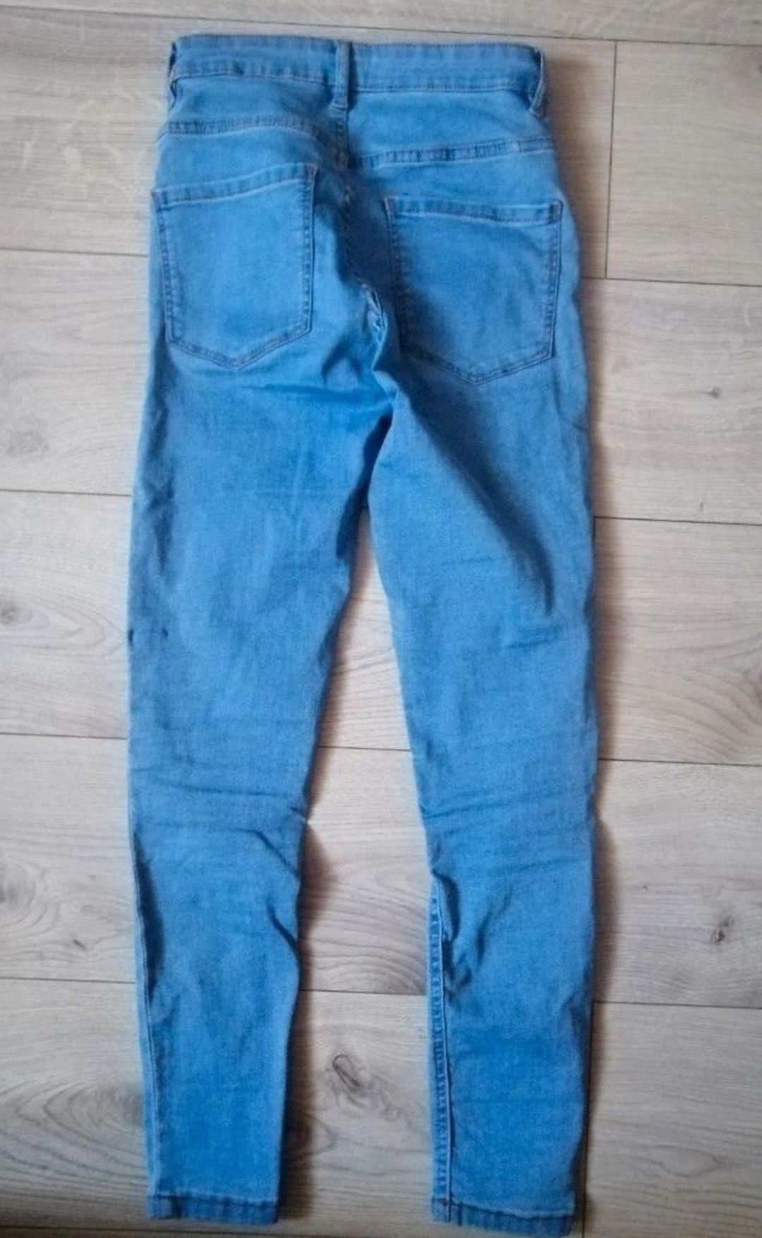 Spodnie jeansowe damskie jasne skinny