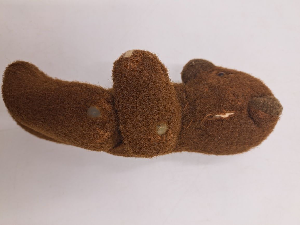 Stary miś trociniak Teddy malutki 20 cm brązowy jak Jasia Fasoli :)