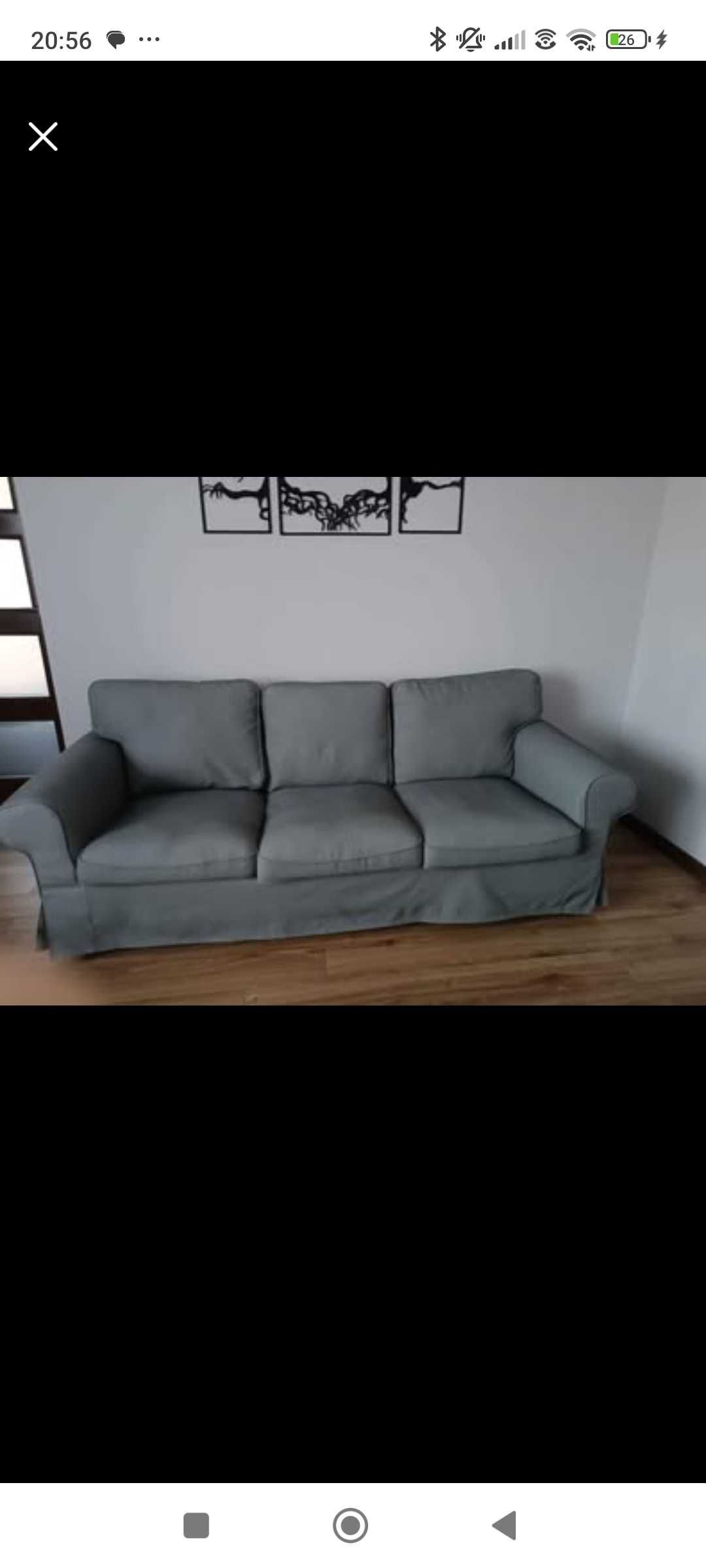 Sofa że zdejmowanym pokrowcem 3 osobowa