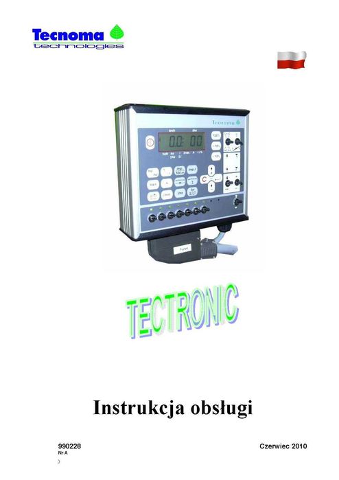 Tectronic Tecnoma Instrukcja obsługi sterownik
