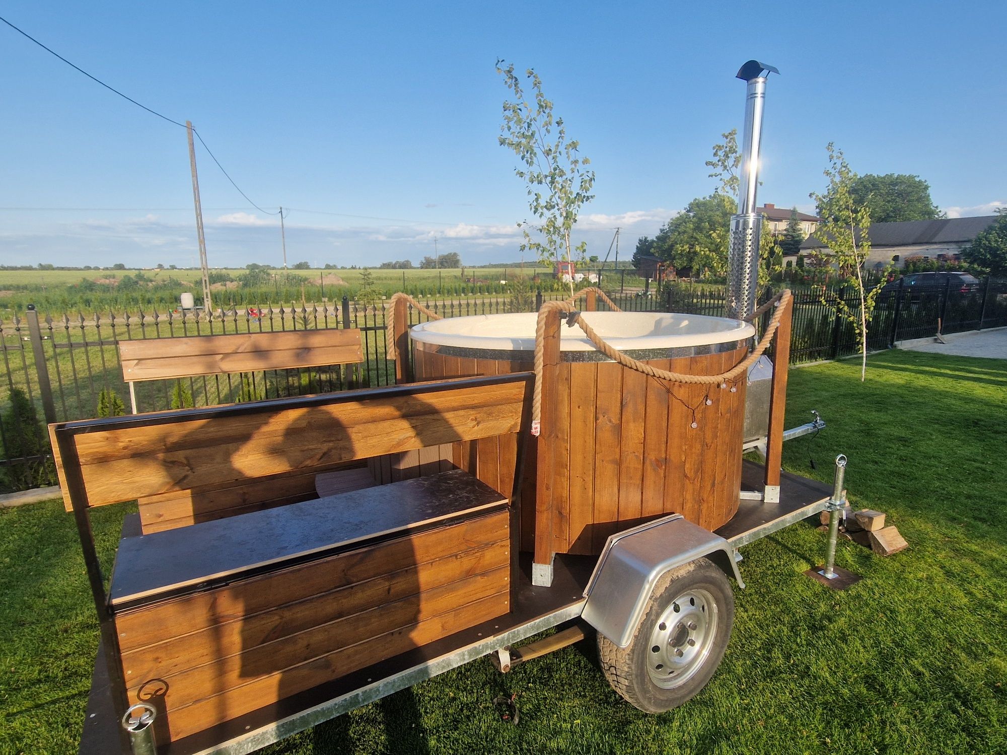 Mobilna Bania/Jacuzzi na przyczepie Ciechanów