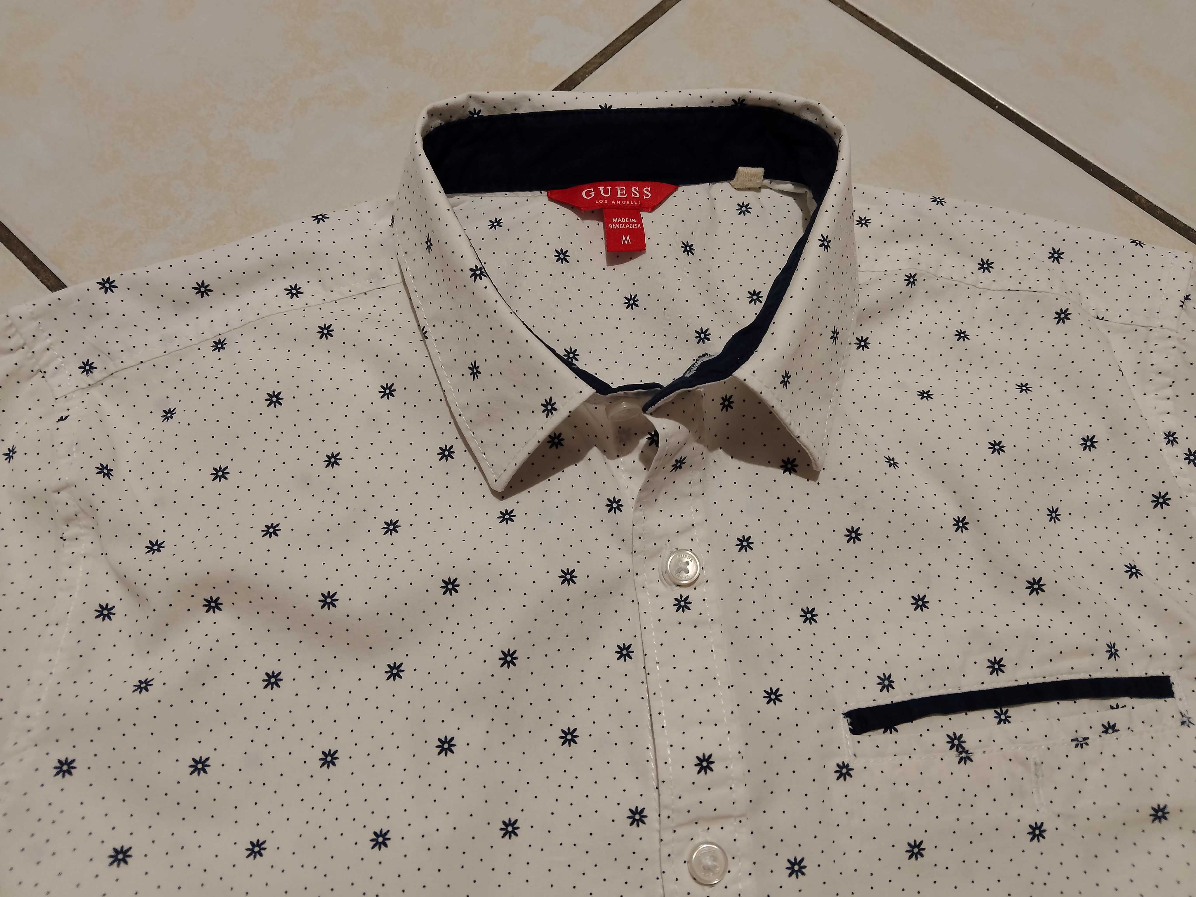 GUESS - NOWA! z LOGO Koszula Męska krótki rękaw rozmiar M