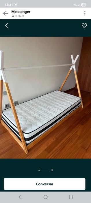 Cama solteiro com colchão