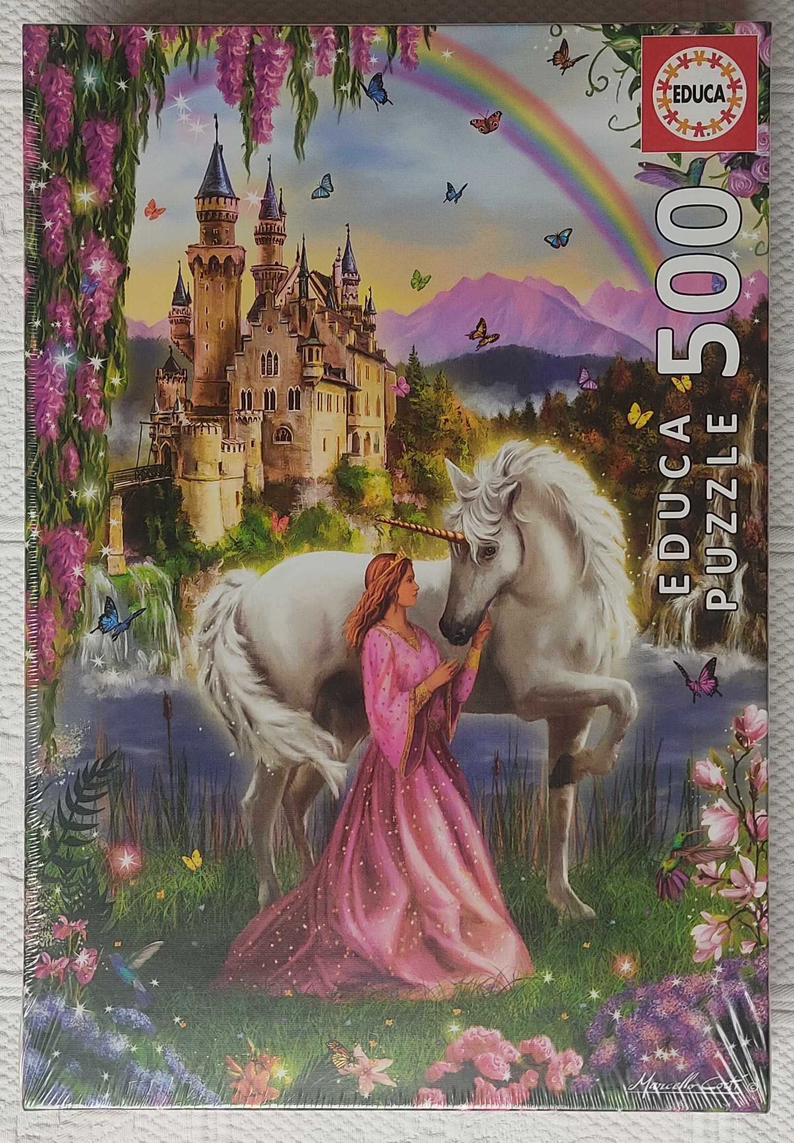 Puzzle 500 peças (fada e unicórnio)