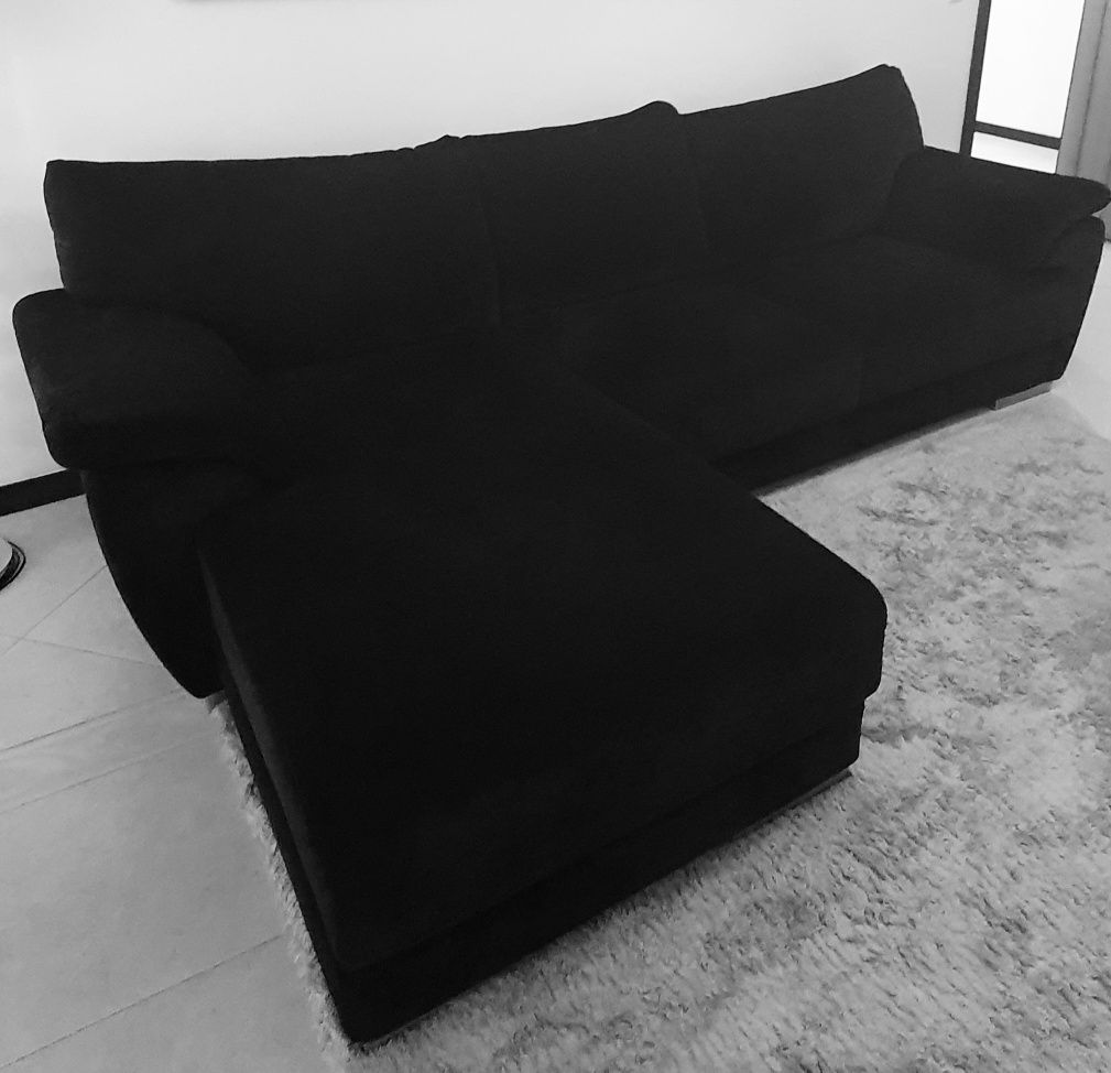 Sofá de 3 lugares relax c/ chaise longue
