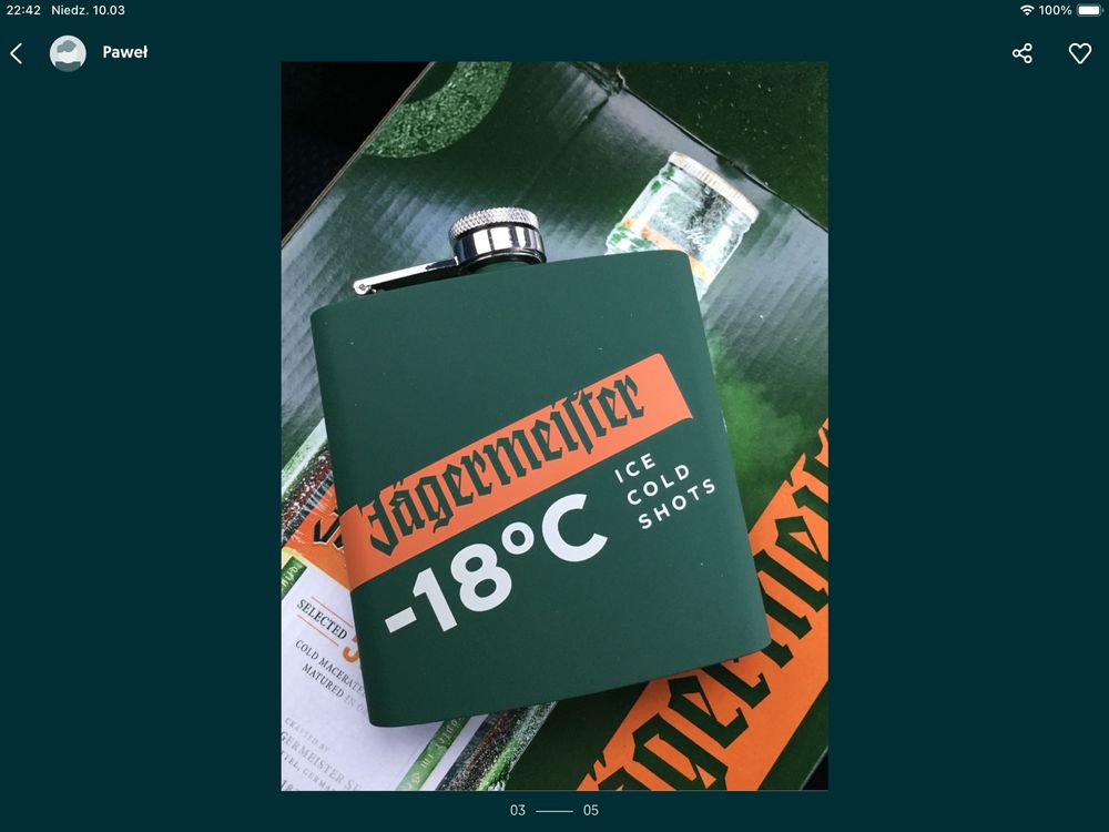 Jagermeister nowy pojemnik metalowy dla konesera 3 sztuki