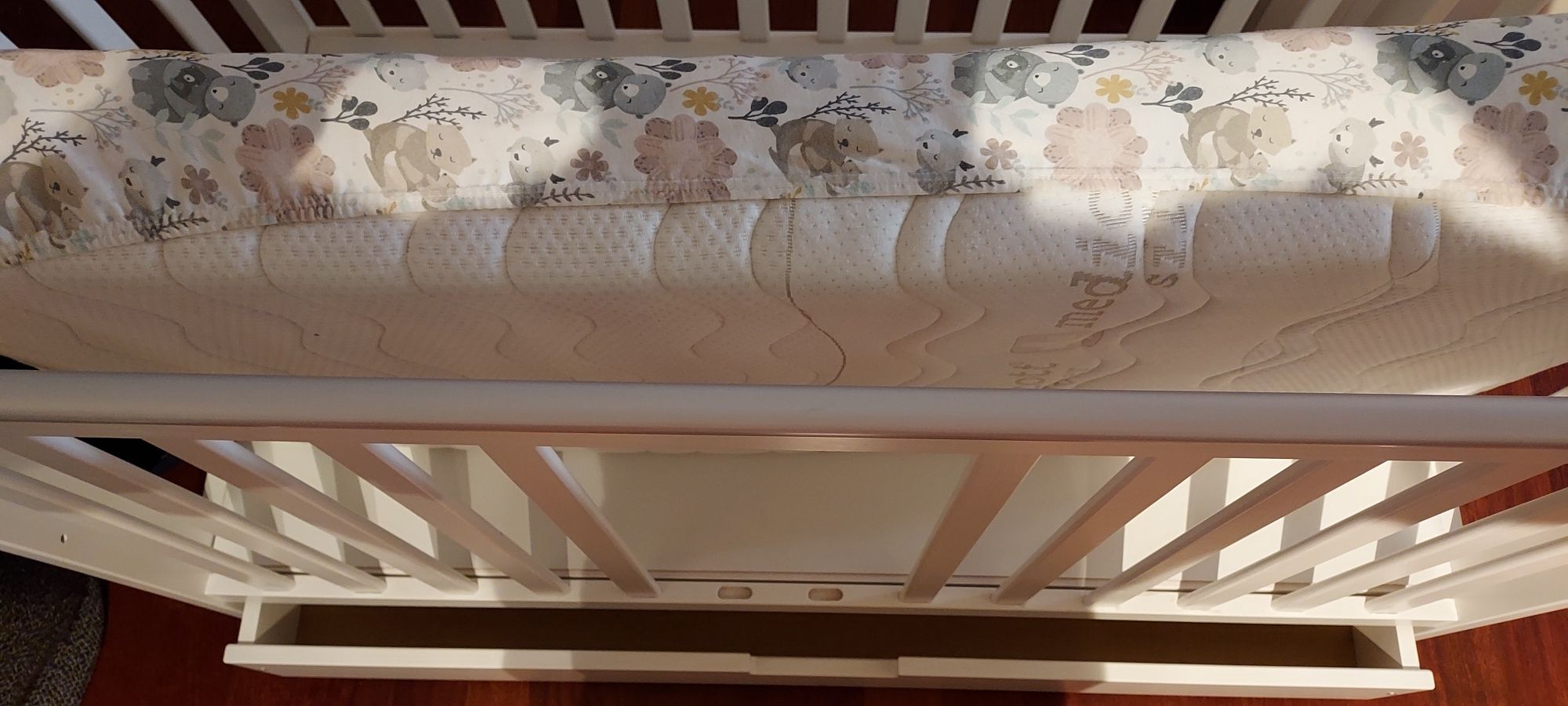 Łóżeczko Drewniane Klupś Iwo 60 x 120 cm + materac