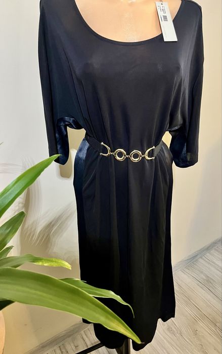 J.Lindeberg czarna sukienka Devani, nowa z metką, M, oversize