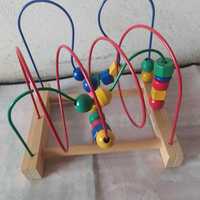 Ikea Drewniana zabawka zręcznościowa dla dzieci  kolorowa