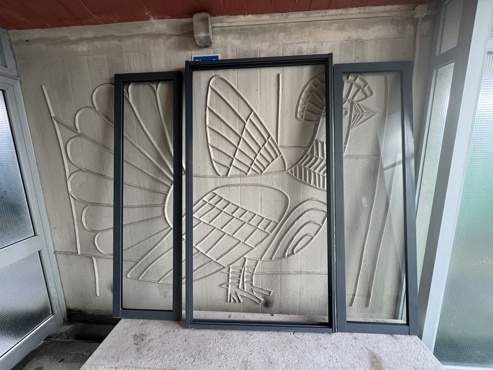 Janela alumínio de correr 179cm x 97,5cm x 7cm