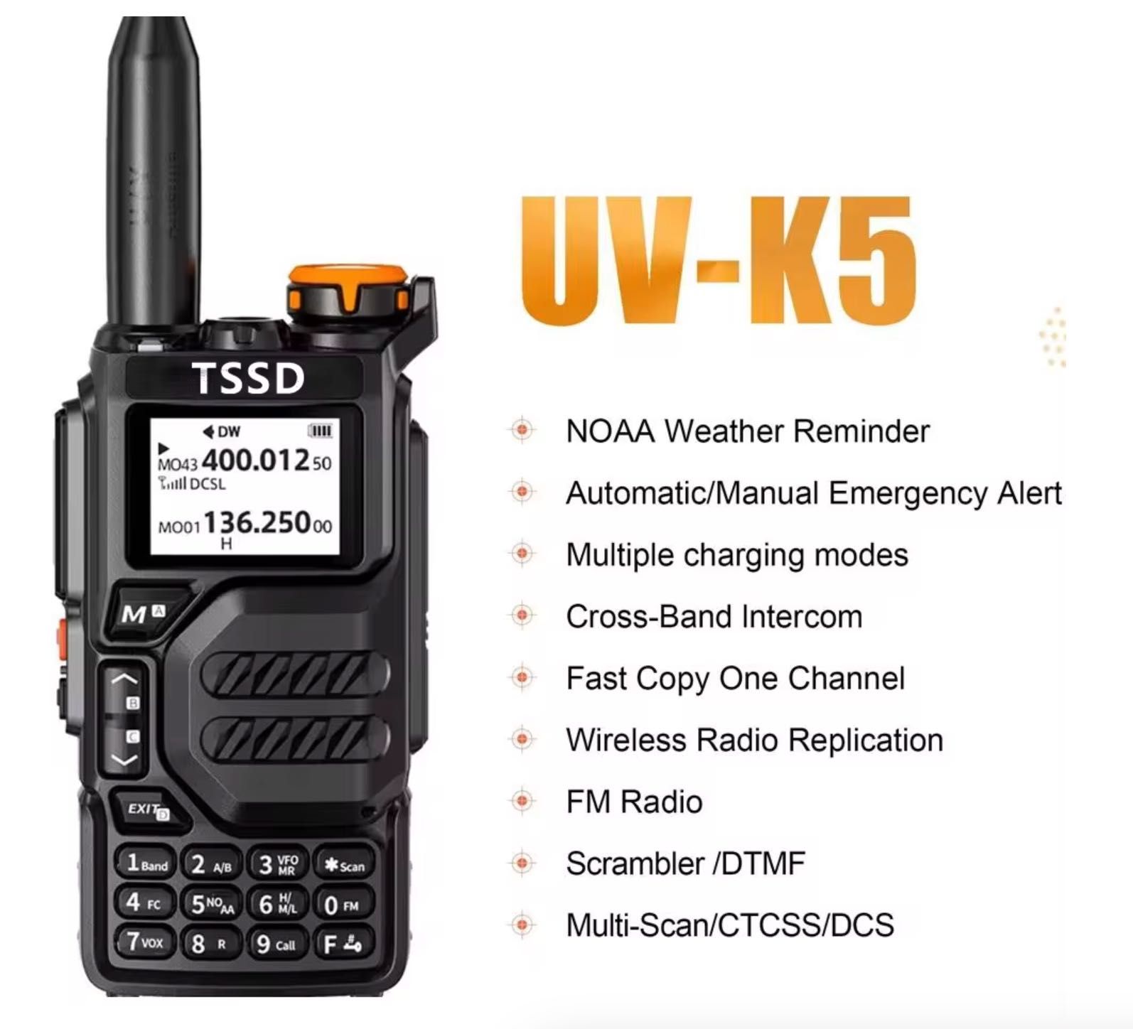 Comunicador Quansheng UV K5 5W Tri Band Portátil