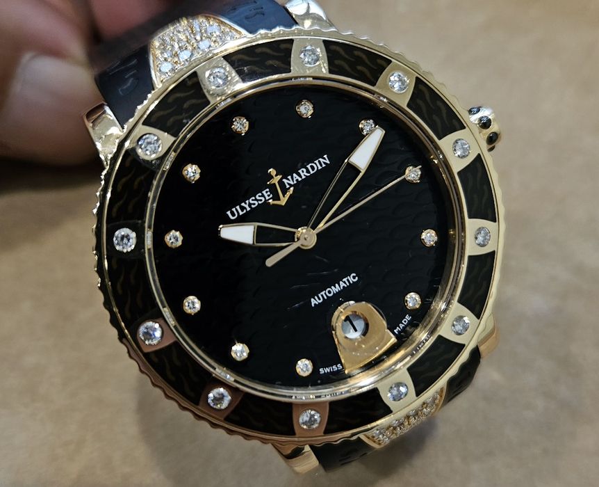 Ulysse Nardin Rose Gold Marine Diver Lady Rose Gold Diamonds