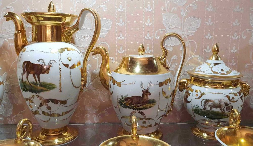 Muzealny ,znakomity i unikatowy serwis Nymphenburg dla 6 osób