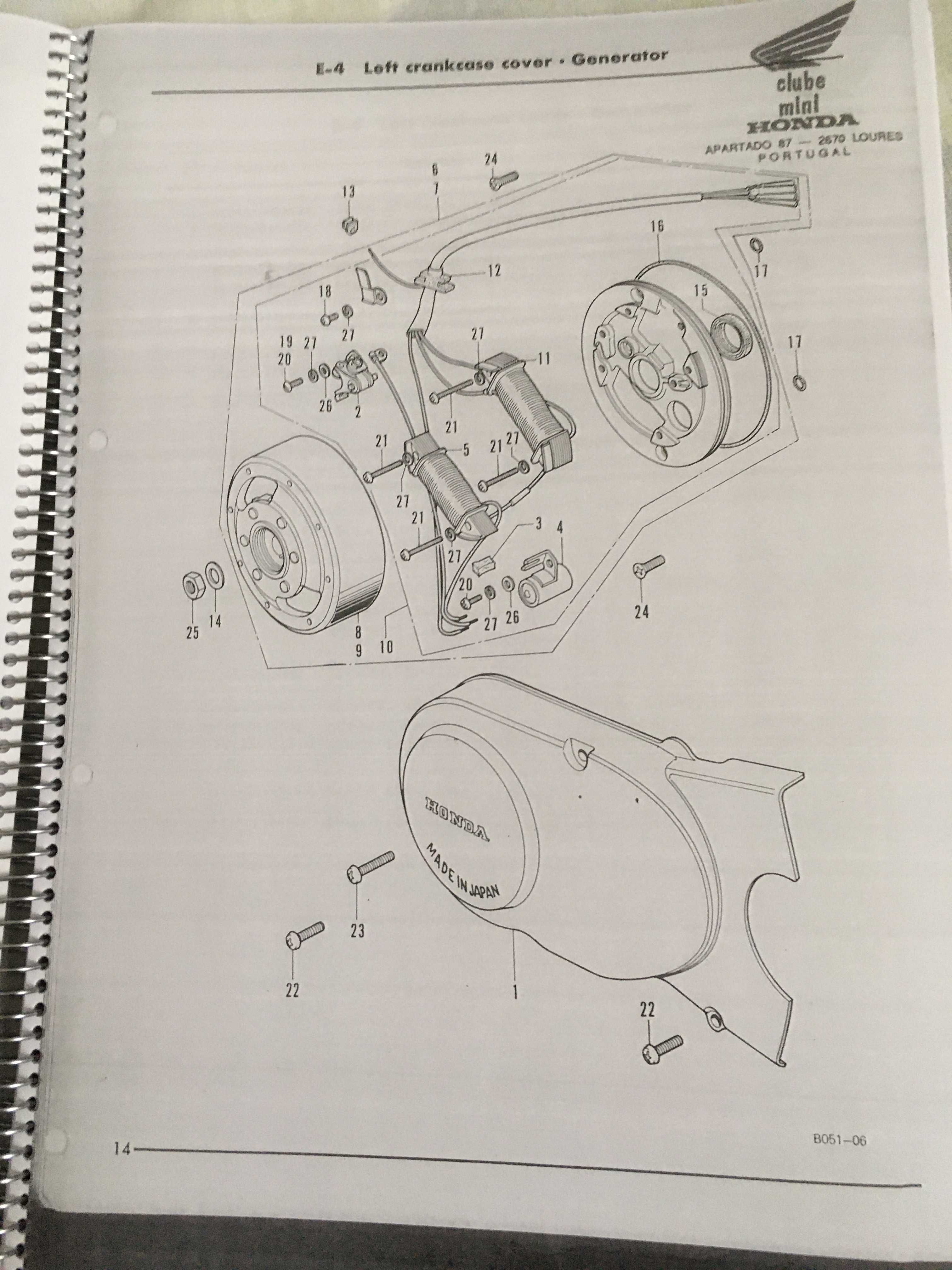 Honda SS50Z Parts List