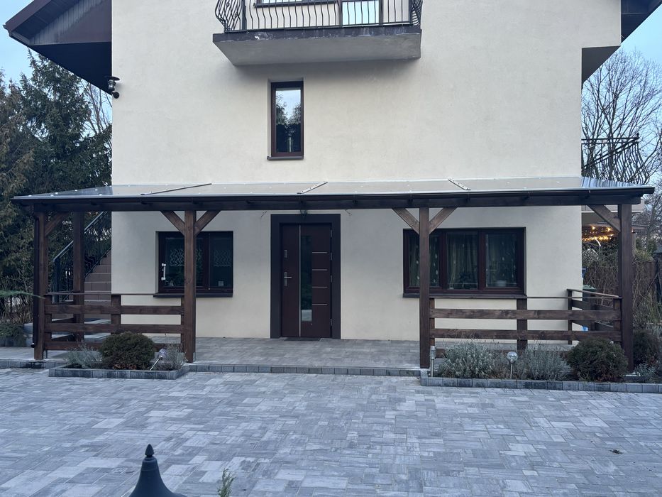 Zadaszenie tarasu z drewna bsh, pergola, ruchome deseczki