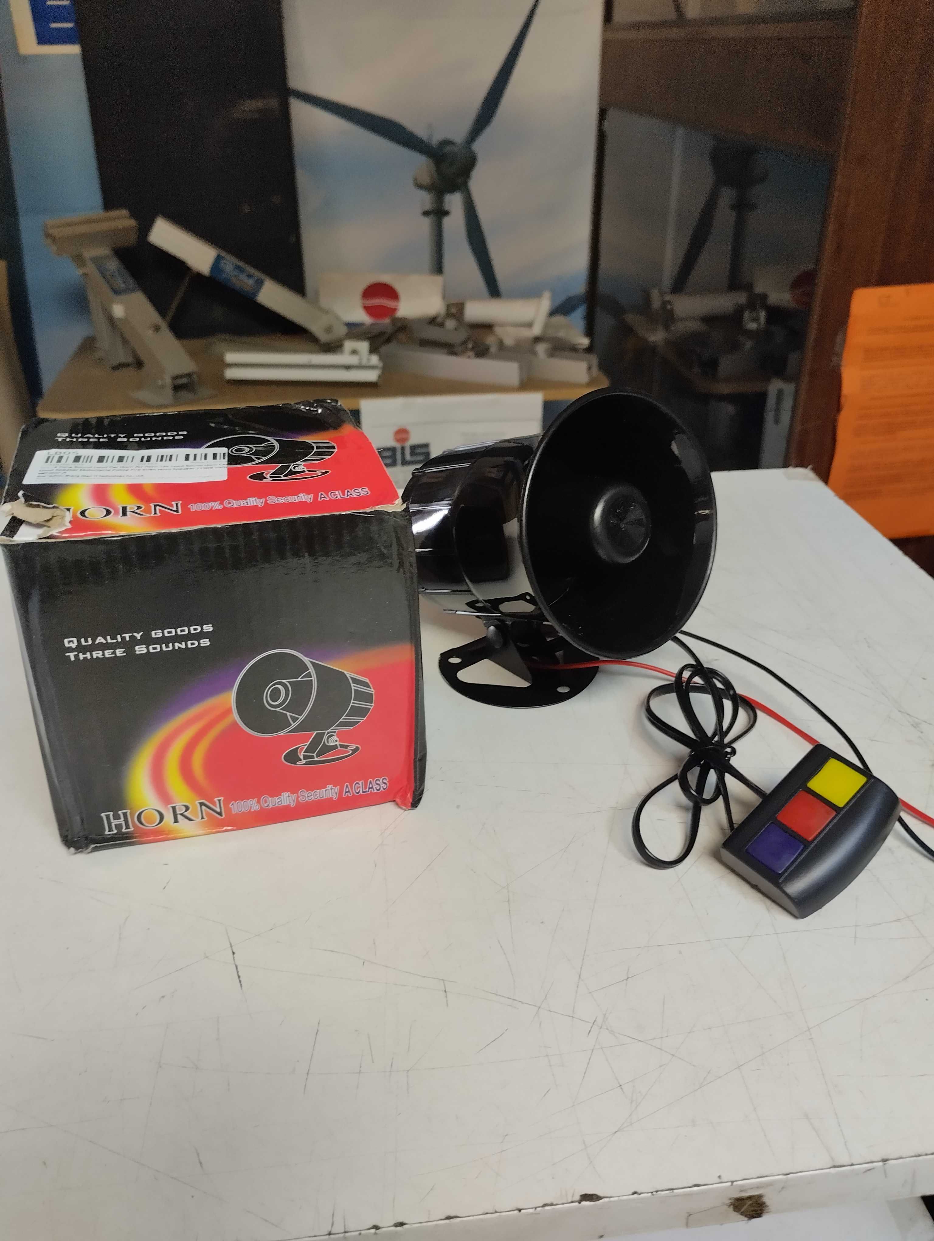 Sirene automotiva de 115 db 20 watts com 3 sons selecionáveis
