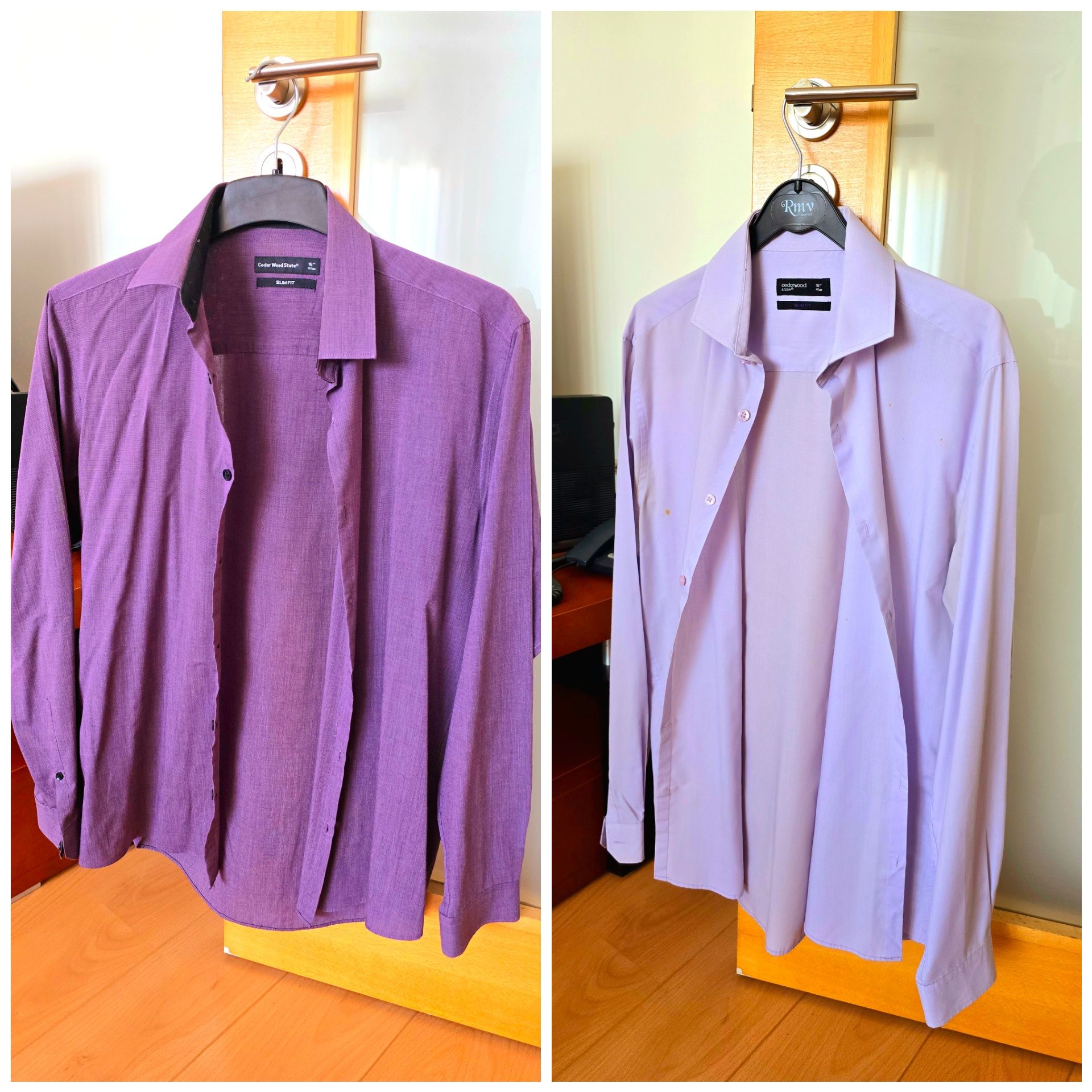 16 Camisas Slim Fit várias cores, c/ pouco uso. Preço especial pack