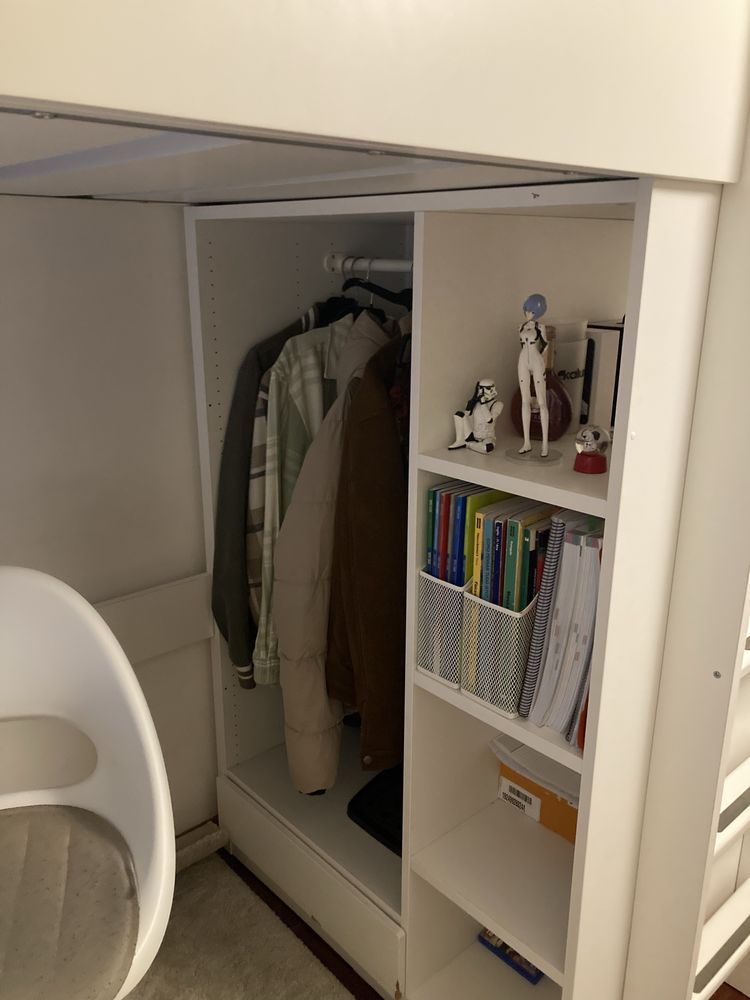 Cama alta branco mod Smastad Ikea