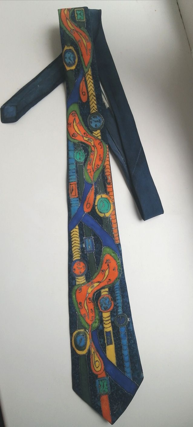 Галстук шёлковый часы годинники краватка винтажный оригинальный вінтаж