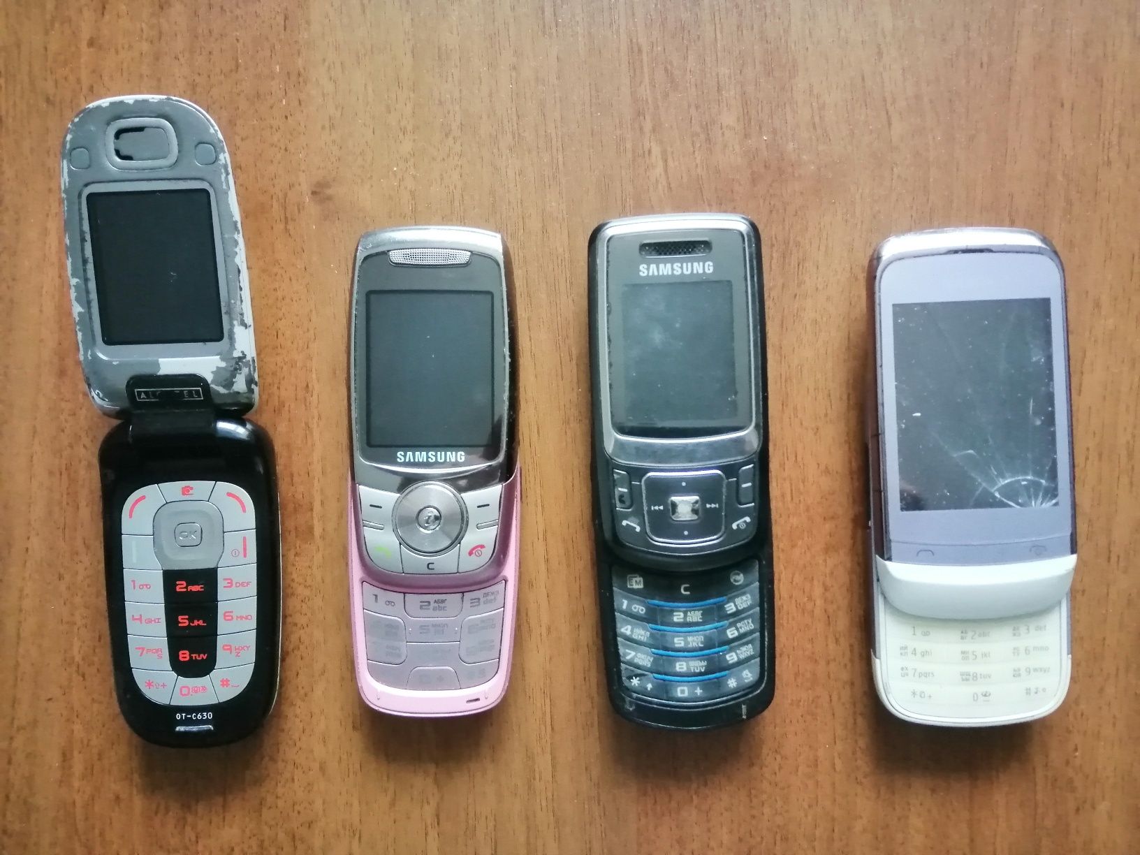 Samsung, alcatel, nokia