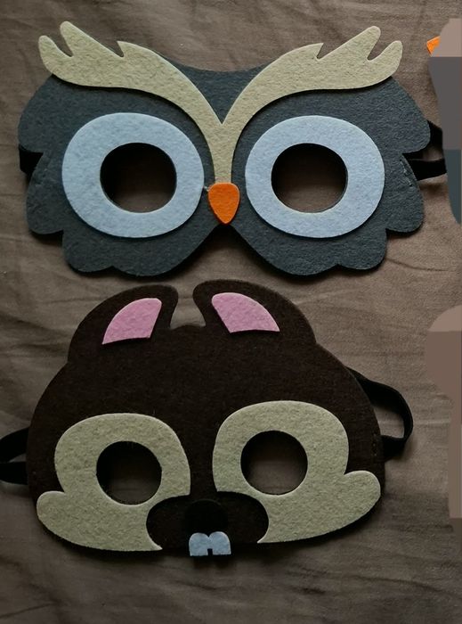Маска. Сова. Борсук. Садочок
Фетр. На резинці.
На