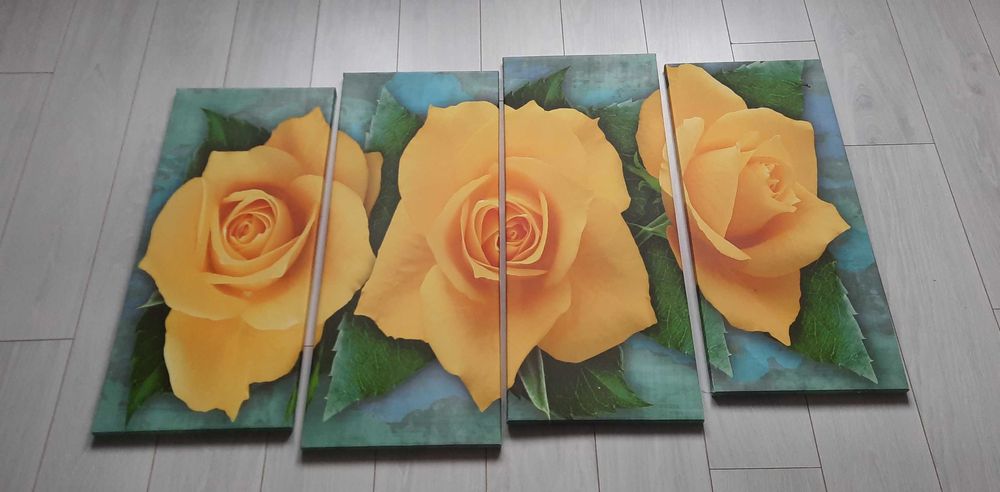 Модульна картина Жовті троянди 90*140
