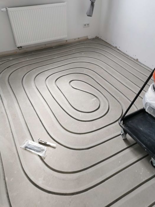 Frezowane ogrzewanie podłogowe frezowanie wylewki, wiercenie w betonie